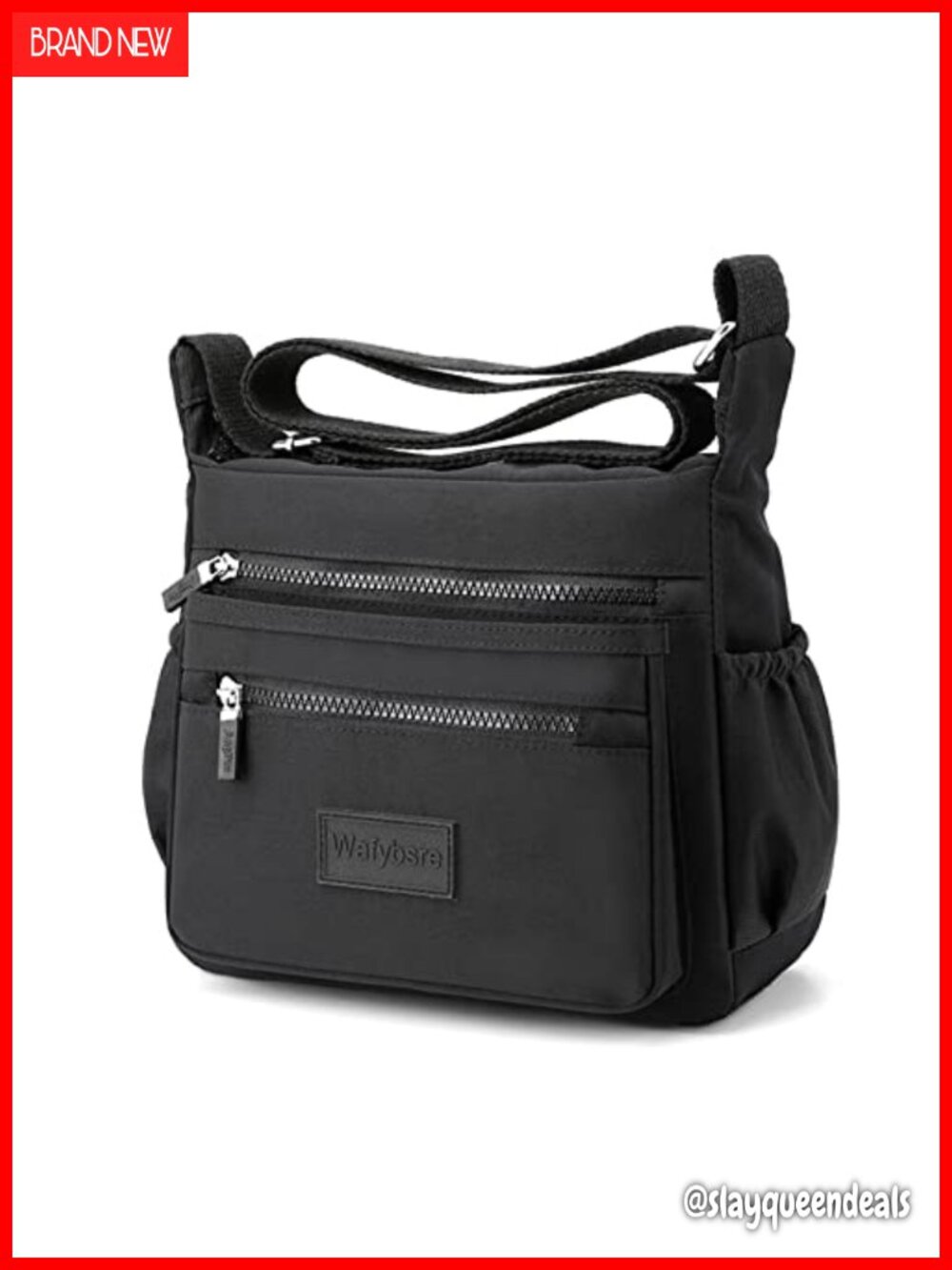 Women's Nylon Multi Pocket Crossbody Messenger Shoulder Bag Satchel